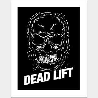 Dead Lift Skull Gym Bodybuilding Gym Lover Illustration Posters and Art